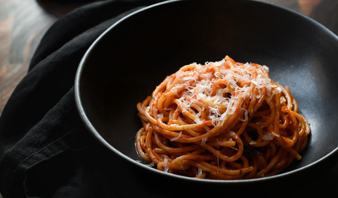 Bowl of Gjelina's Pasta Pomodoro.