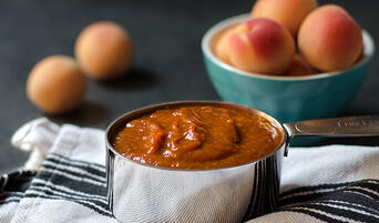 Roasted apricot BBQ sauce.