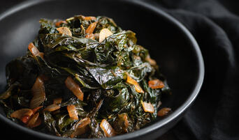 Bowl of Gjelina's Braised Tuscan Kale (Cavolo Nero)