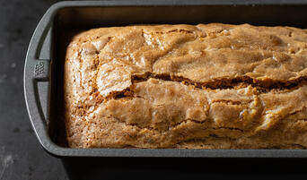 Loaf of Tartine Bakery's pumpkin tea cake.