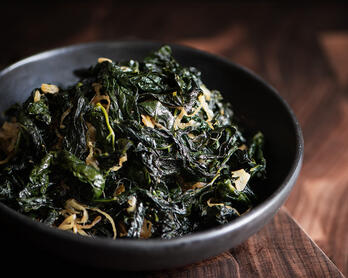 Bowl of A.O.C.s Long-Cooked Cavolo Nero (Black Kale) 