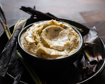 Charred Scallion Butter in a bowl.